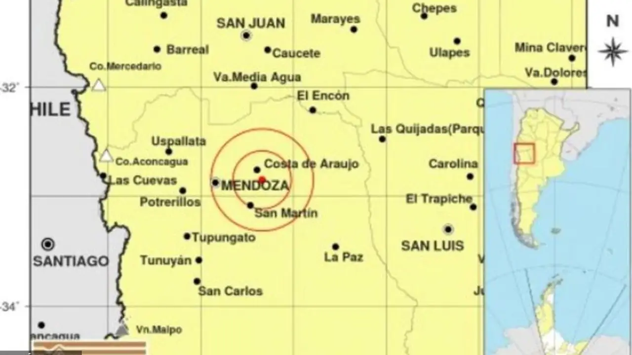 Un temblor sacudió a Mendoza